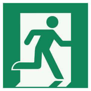 Emergency Exit Sign (Right Hand, ISO 7010)