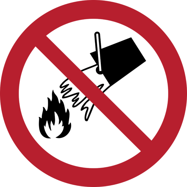 Do Not Extinguish with Water Sign (ISO 7010)
