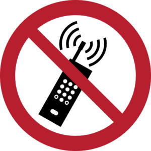 No Activated Mobile Phone Sign (ISO 7010)
