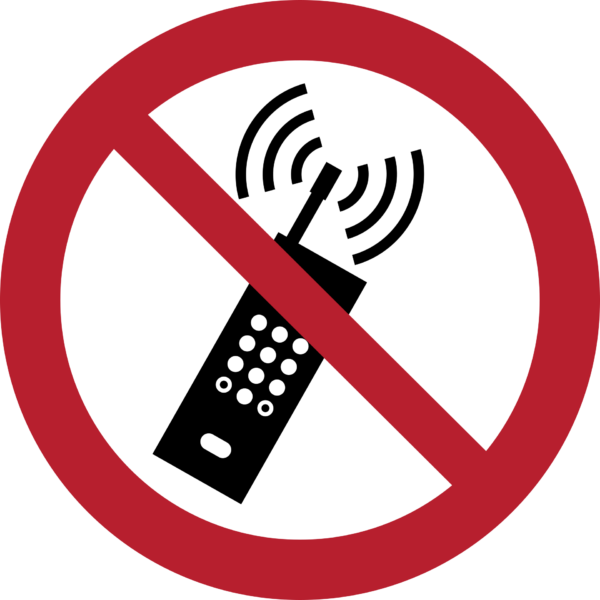 No Activated Mobile Phone Sign (ISO 7010)