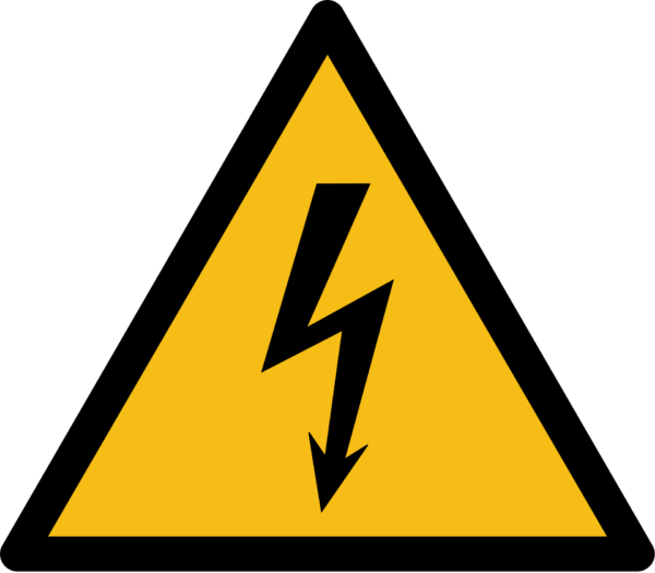 Electricity Hazard Warning Sign (ISO 7010)