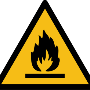 Flammable Material Warning Sign (ISO 7010)