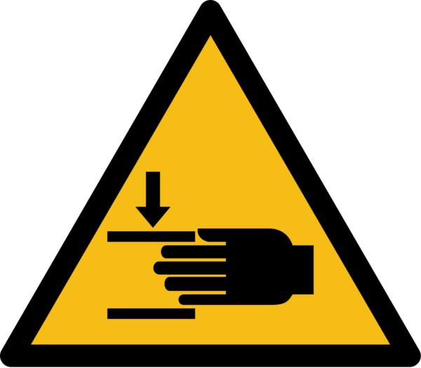 Crushing of Hands Warning Sign (ISO 7010)