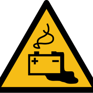 Battery Charging Warning Sign (ISO 7010)