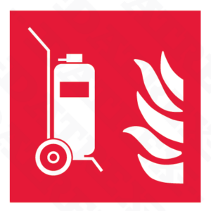 Wheeled Fire Extinguisher Sign (ISO 7010)