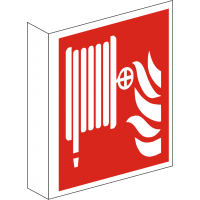 Fire Hose Reel Flag Sign (ISO 7010) for Wall Attachment