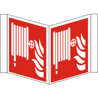 Fire Hose Reel Nose Sign (ISO 7010) for Wall Attachment